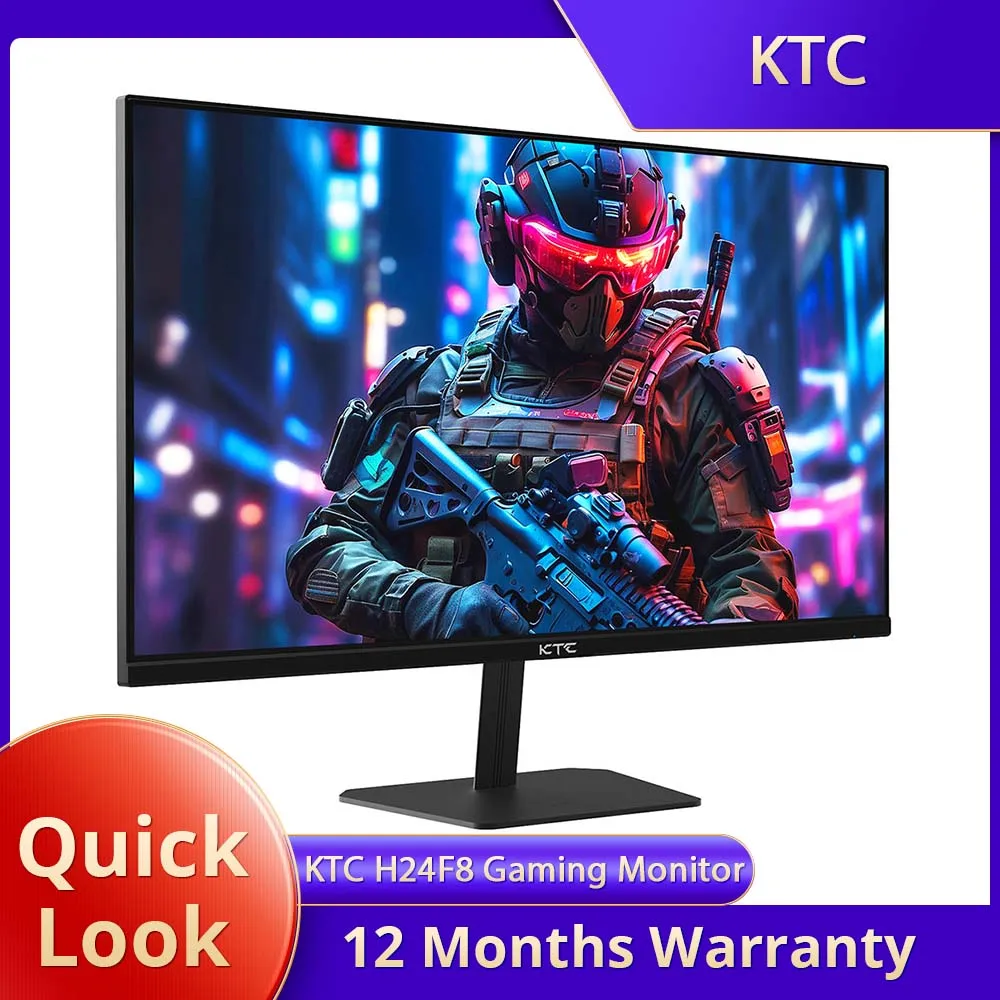 Monitor para Juegos KTC H24F8 de 24 Pulgadas FHD, Panel IPS Rápido, Frecuencia …