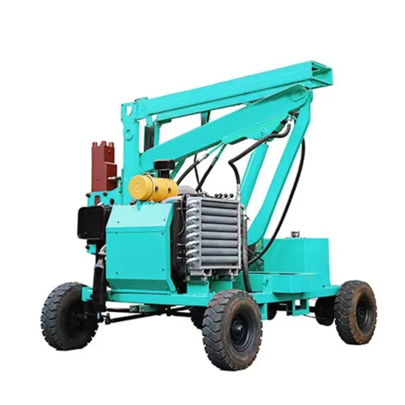 China Manufacturer's New Highway Guardrail Hydraulic Press Pile Driver Competitive Price Featuring Engine Pump Gearbox Core