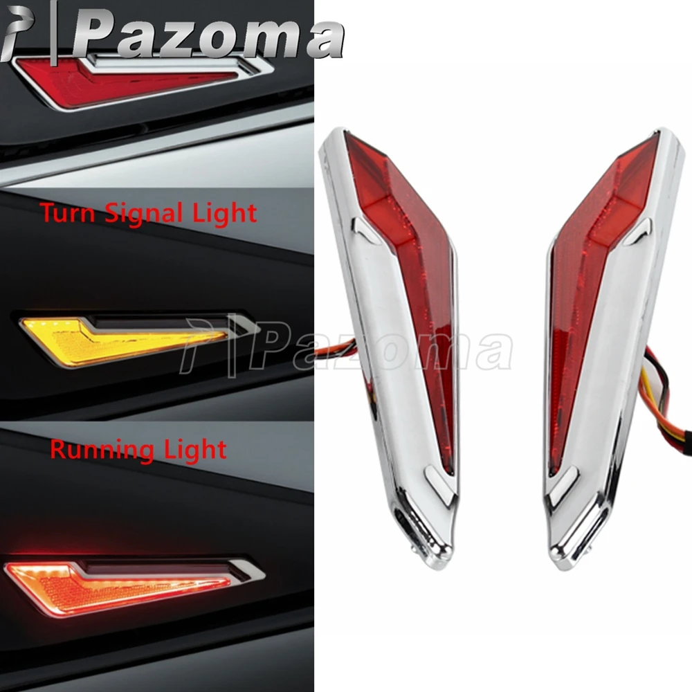 Motorcycle Saddlebag Side Inserts LED Marker Turn Signal Light Decorative Lamp For Honda Gold Wing 1800 Tour DCT Airbag 18-2022