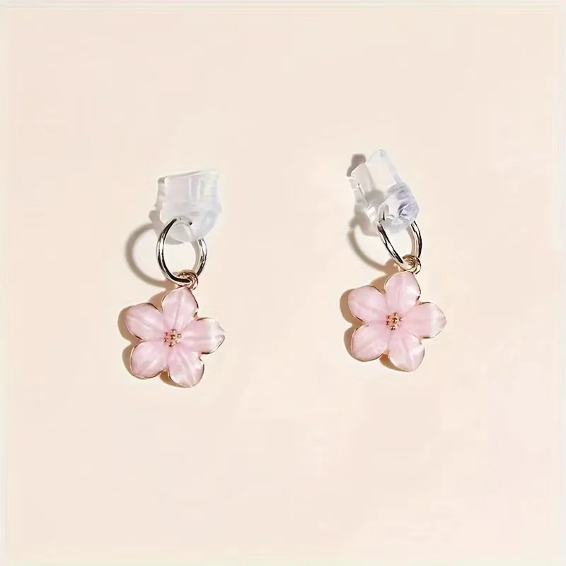 Alloy transparent cherry blossom pearl phone dust plug Apple 15 phone universal pendant charging port headphone jack