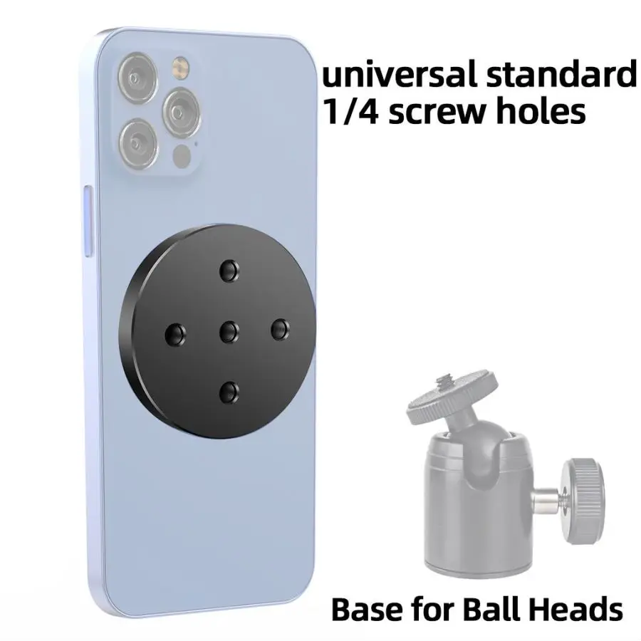 Universeller magnetischer Stativadapter mit 1/4 Schraubenlochhalterung, Handy-Ringhalter für MagSafe für iPhone 15, Handyhalterung – Detail 5