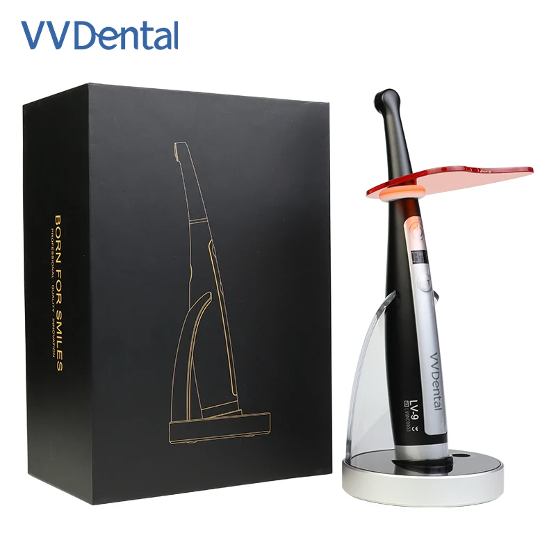 

VV Dental Curing Light Lamp LED Cordless Metal Handle and Head 1S Cure 6 Modes Supercondensing light More Concentrated Design