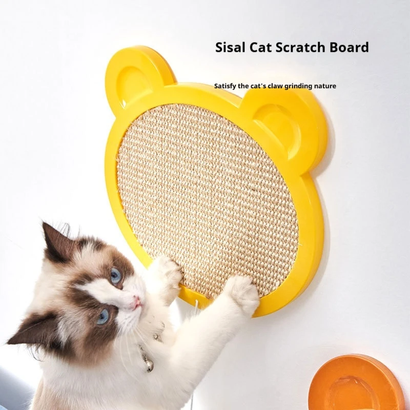

Cat Scratch Board Wear-resistant Cat Ear Shape Can Be Pasted Wall Decoration Cat Sisal Does Not Lose Crumbs Grinding Claws