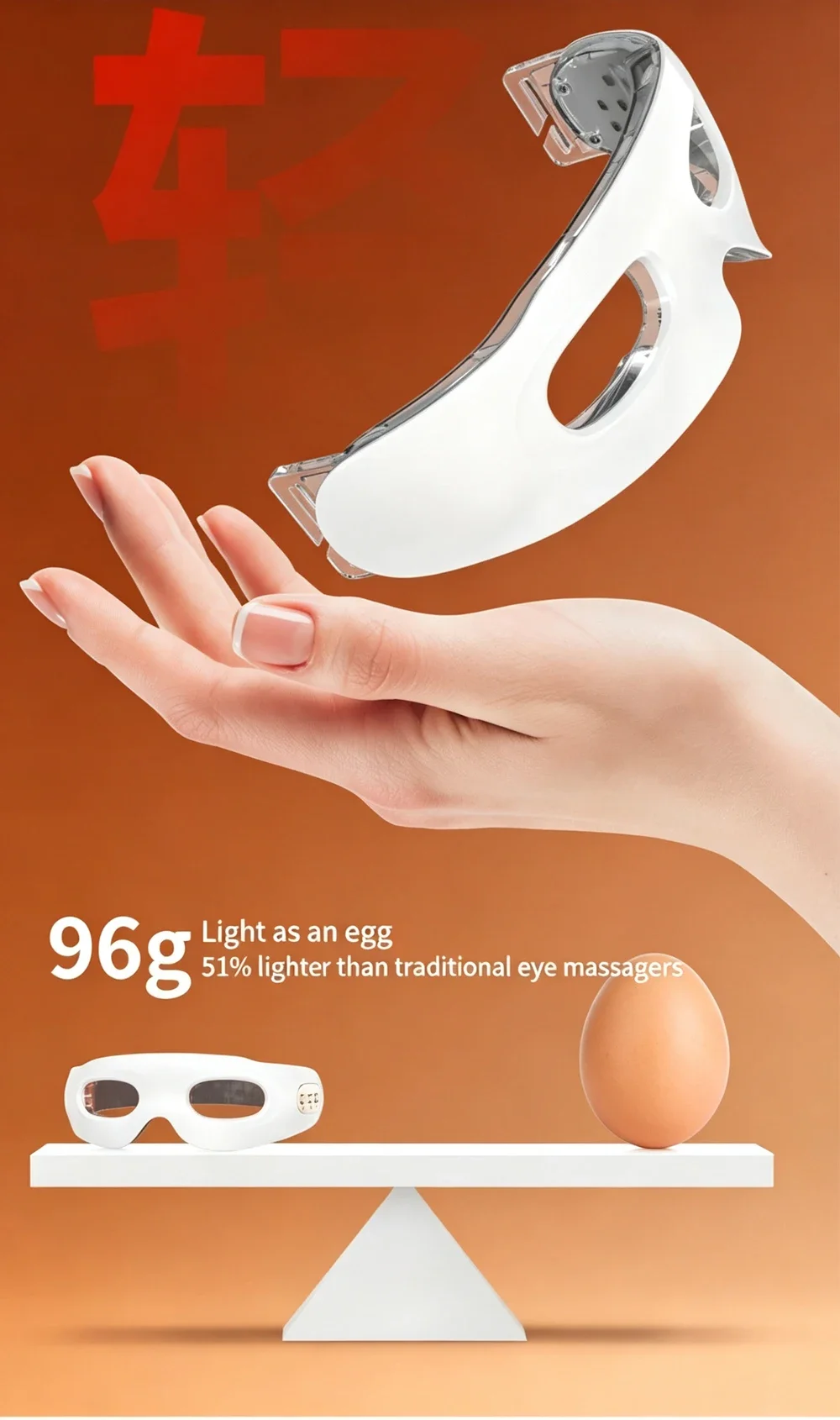 Eye Massager 7 Color LED Red light Remove Eye Bags Dark Circles Puffiness Hot Compress Eye Relieve Eye Fatigue Home Use