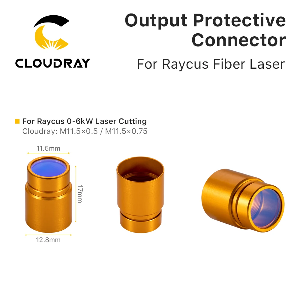 Cloudray Original Raycus Output Protective Connector for Fiber Interface Protection for Raycus 0-6KW Fiber Laser