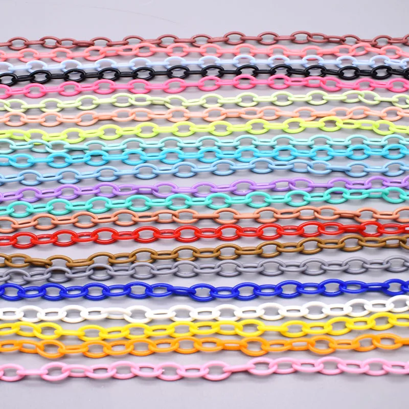 New Color Acrylic Link Chain Lobster Clasp Chains For  Eyeglass Chain Making Jewelry Findings Links Chain Length 50cm