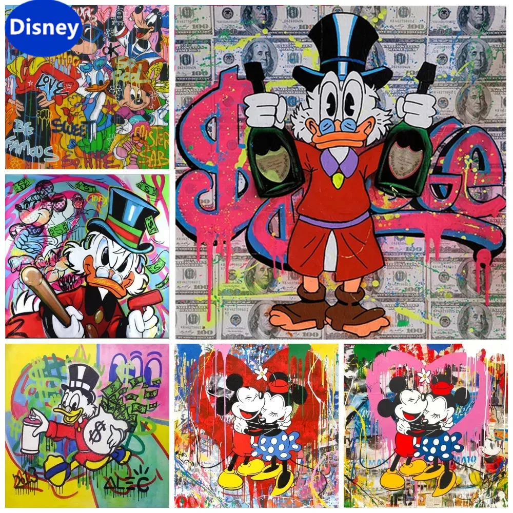 

Graffiti Art Disney Mickey Mouse 1000 Pieces Jigsaw Puzzle Children's Brain Burning Puzzle Game Holiday Gift