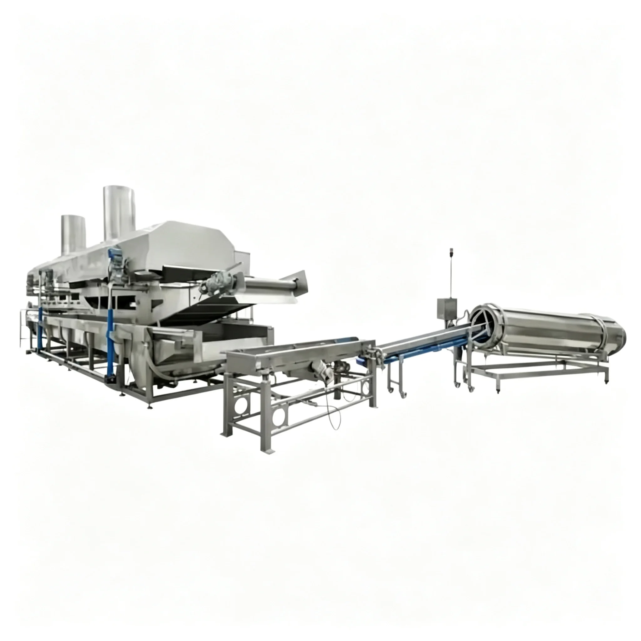 High Efficiency Continuous Frying Machine Food Processing Equipment for Donuts Plantain Chips Poultry Products Customized