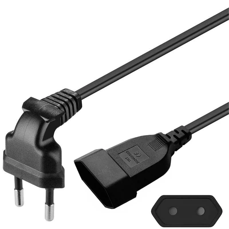 EU Power Extension Cord Anged European AC Power Extension Co