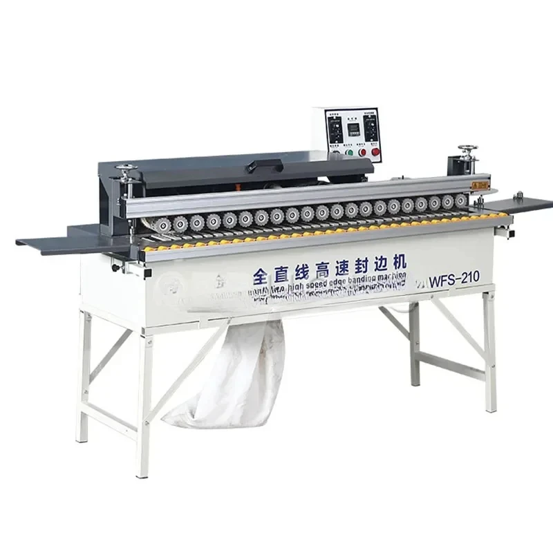 For WFS210 Full Straight Line Edge Banding Automatic Broken Belt Woodworking High Speed Edge Bander Wood Vacuuming Polishing