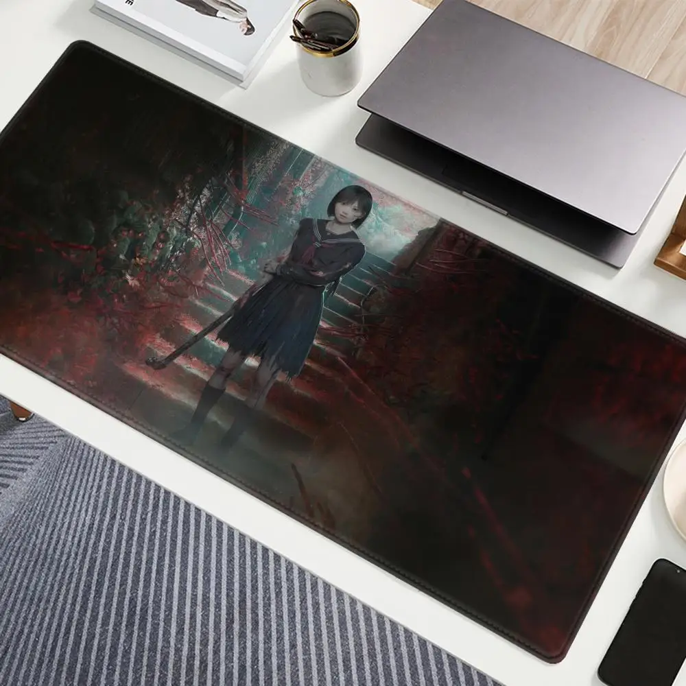 Alfombrilla de ratón de juego s-silent Hill f Horror, antideslizante, gruesa, grande, Lockedge de escritura, cojín para juegos de estudiantes de oficina