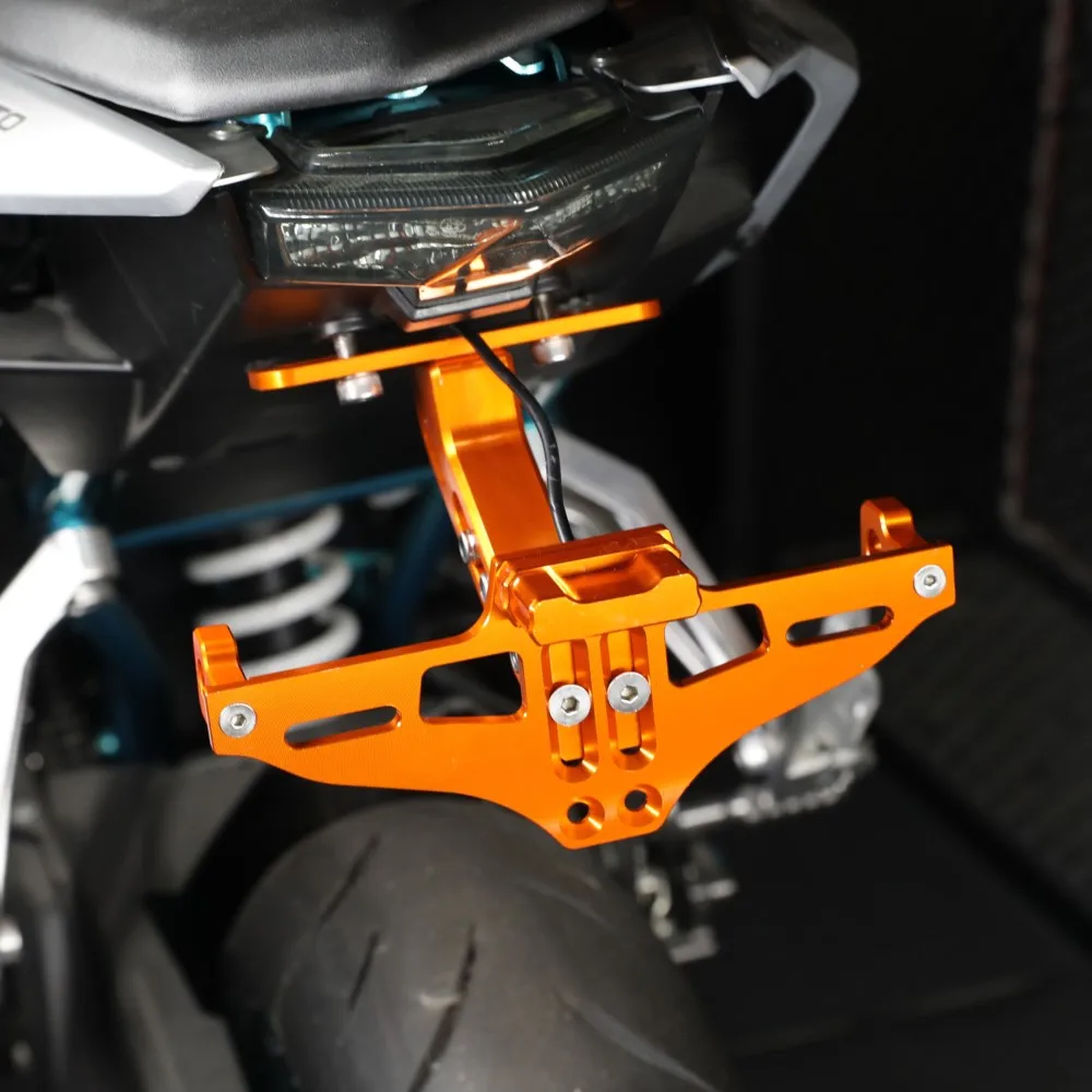 Para DUCATI MONSTER 620/696/796/821/1200 DIAVEL 7 colores motocicleta ajustable marco de placa de matrícula soporte