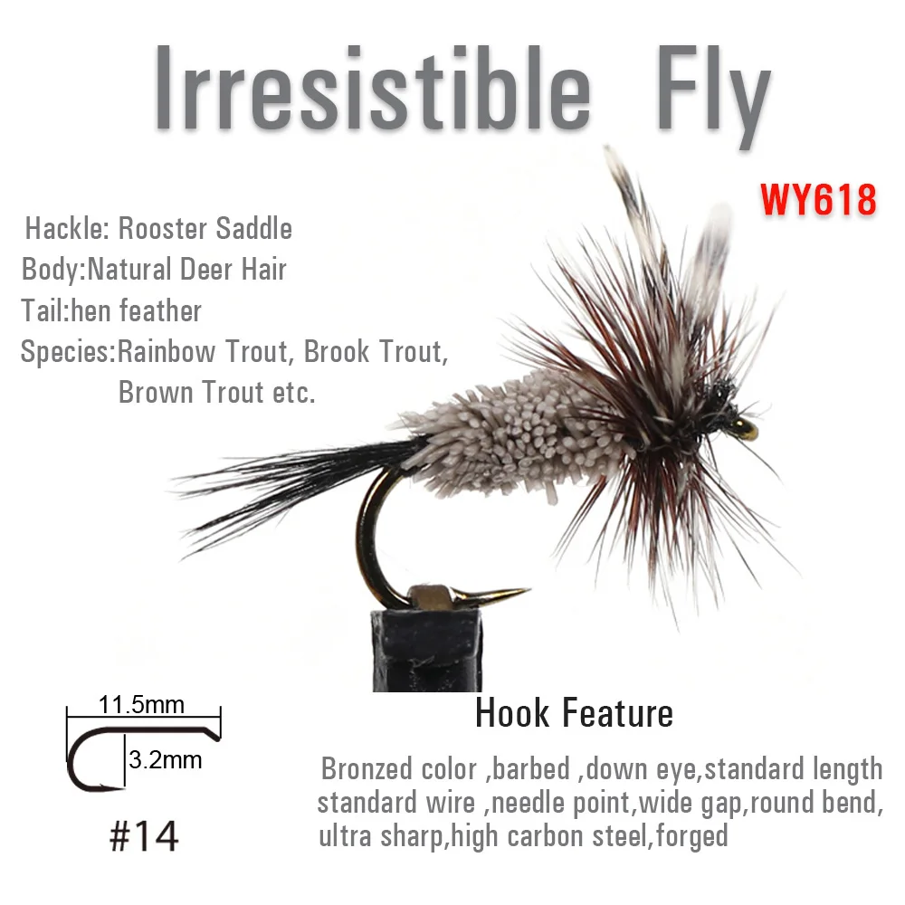 Vtwins Moscas rojas para pesca: húmedas secas con púas - imagen 2