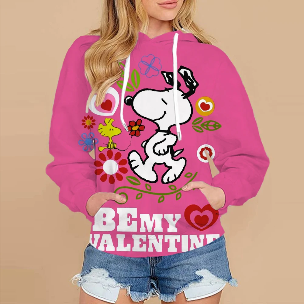 Snoopy Cartoon Women Sweatshirts Fashion Streetwear Hoodie Music Lover Gift Cartoon Snoopy Street Style Women Sweatshirt Hoodies