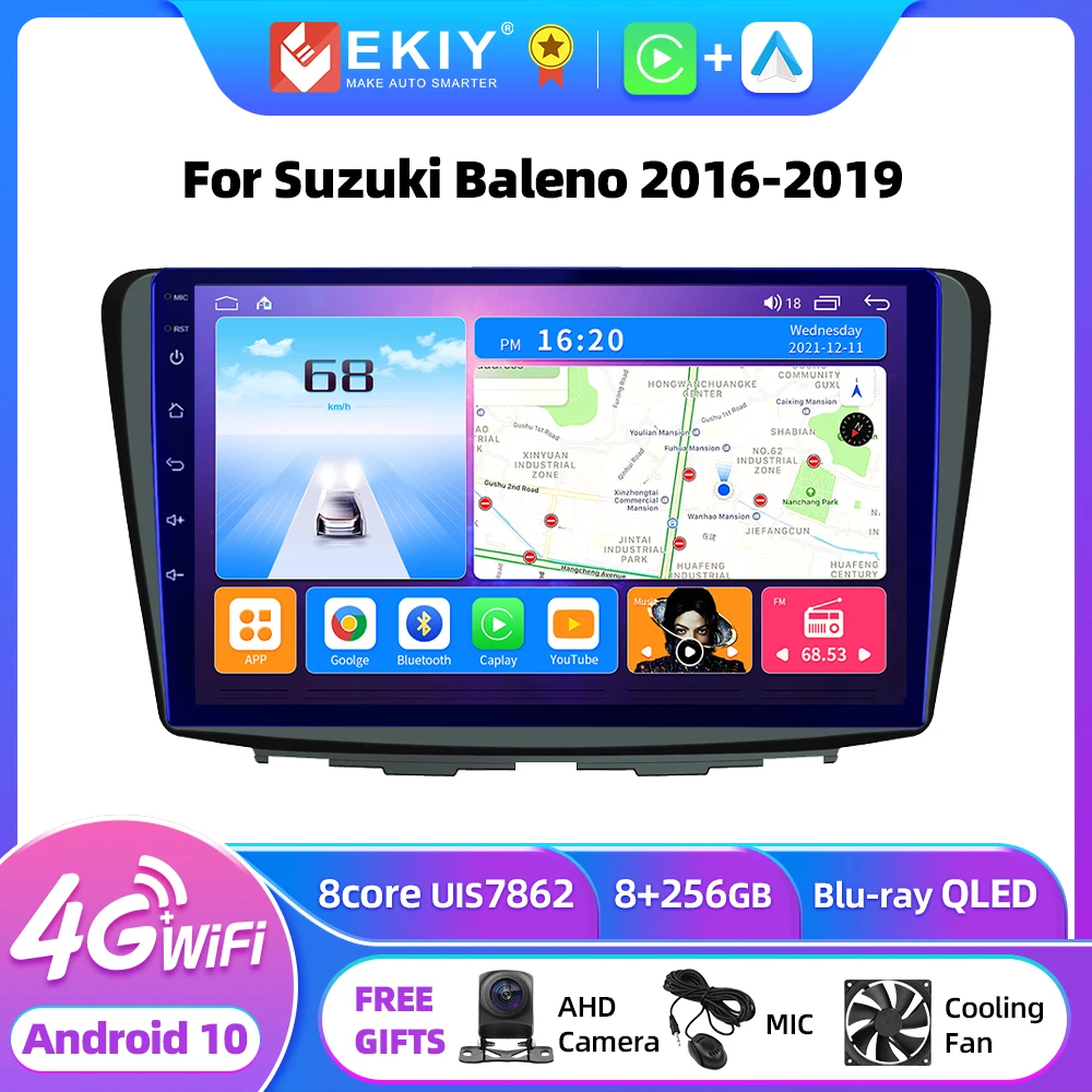 

EKIY T7 QLED Android 10 Car DVD Player For Suzuki Baleno 2016 2017 2018 2019 Radio Audio Multimedia Stereo DSP GPS DVD Head Unit