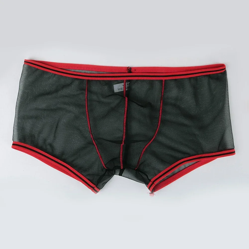 Men's Panties Mesh Boxer Briefs Sissy Sexy Underwear For Hot Man Sheer Pouch Lingerie Ultra-Thin Underpants Breathable Knickers