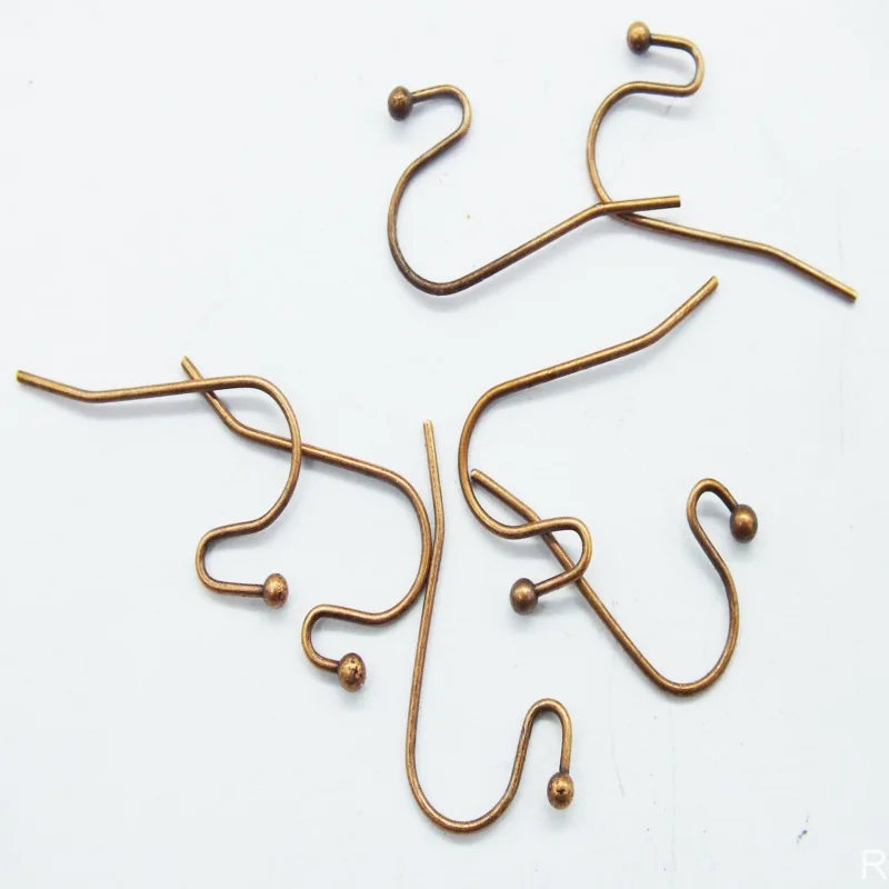 2000Pcs/lot Jewelry Finding Earrings Hook Antique Copper  Plated Jewelry Ear Hooks Earring Findings