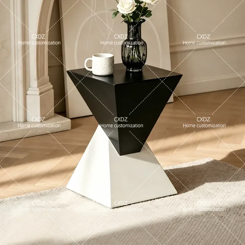 Italian minimalist modern window table living room geometric small apartment corner table bedside table creative
