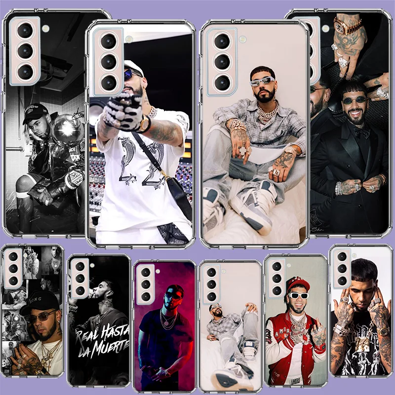 Rapper A-Anuel AA Real Phone Case For Samsung A16 A26 A36 A56 A17 A15 A25 A35 A55 A14 A24 A34 A54 A04S A05S Galaxy Note 20 10 9