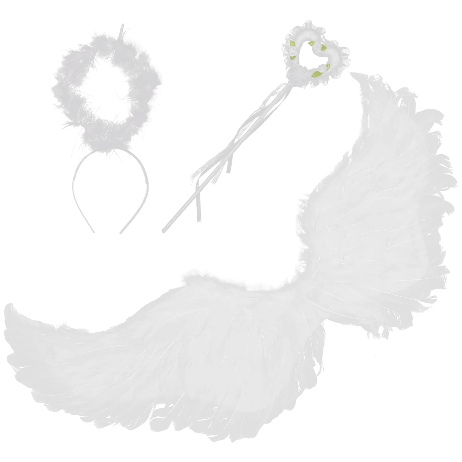 

1 Set Prop Fairy Wing Costume Decor For Women Cosplay Party Halloween Dress Up Angel Wings Wand Kit Angel Wings