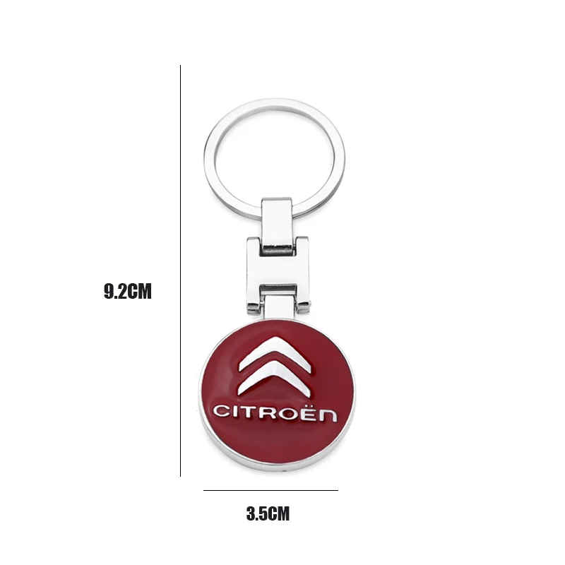 Zinc Alloy Key Ring Keychain Car Logo Accessories For Citroen C1 C2 C3 Vts C4 Saxo C4L C5 C6 C8 Xsara Picasso Berlingo Cactus