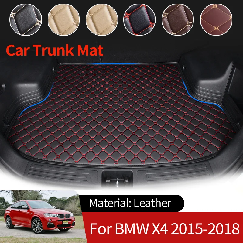 

Leather Car Boot Liner Cargo Leather Rear Trunk Mats Luggage FLoor Tray Waterproof Carpets for BMW X4 F26 2015~2018 Accessories