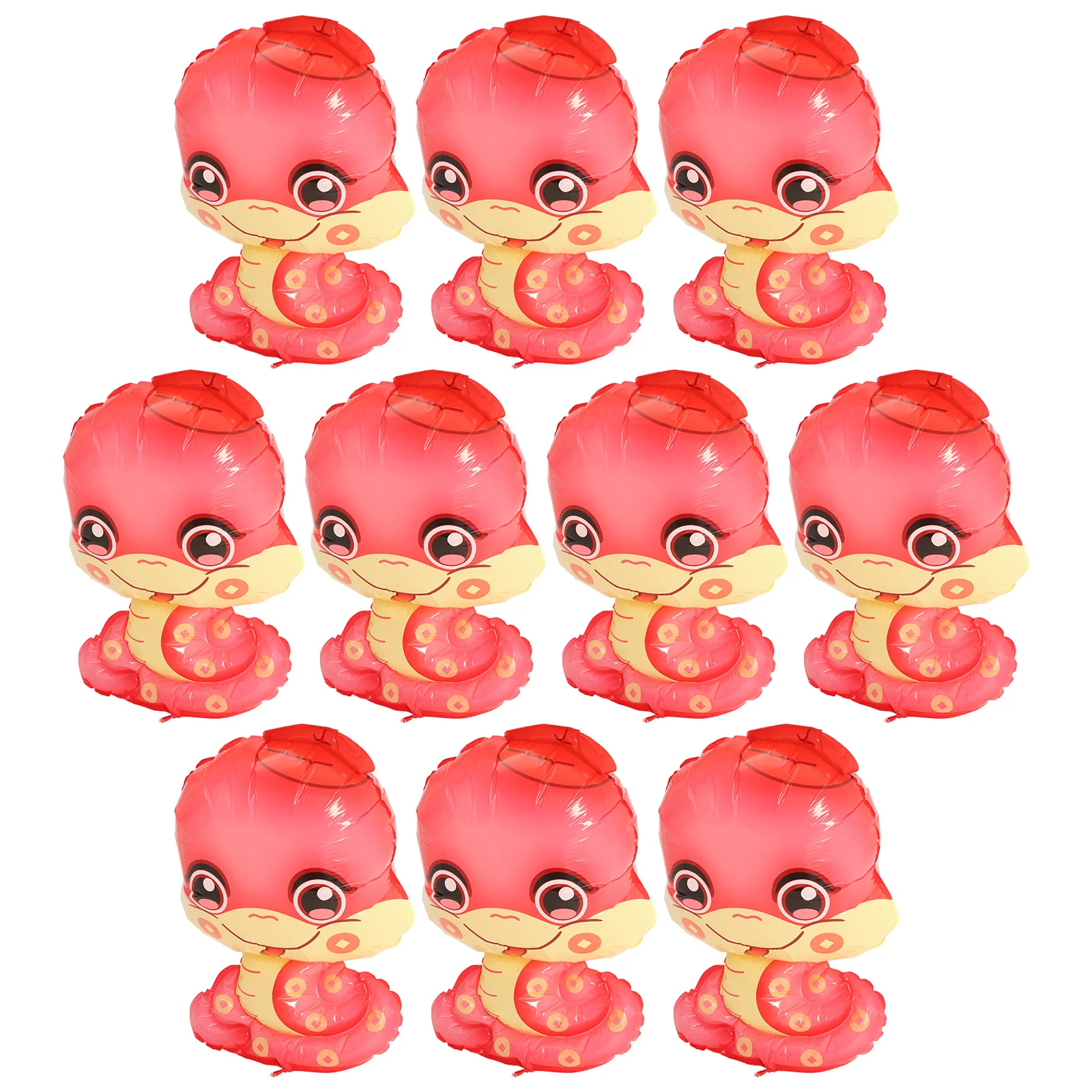 

10Pcs Snake Balloons Snake Pattern Decorative Balloons New Year Party Spring Festival Supplies Party Balloon Decorative Balloon
