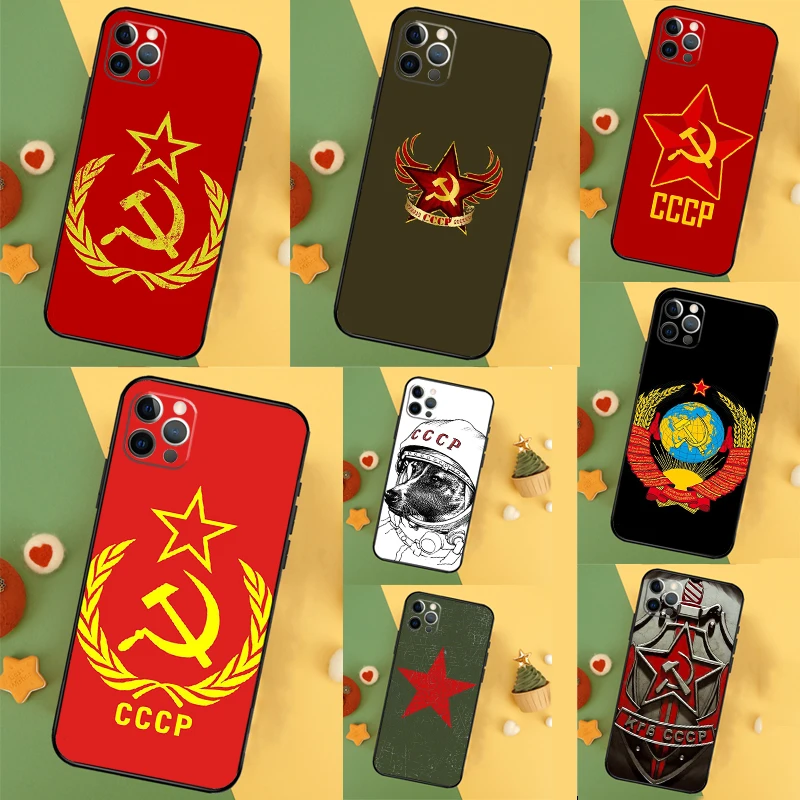 CCCP Soviet Union Russia Case For iPhone 16 15 11 12 13 14 Pro Max XS Max X XR 7 8 Plus 12 13 Mini Phone Cover