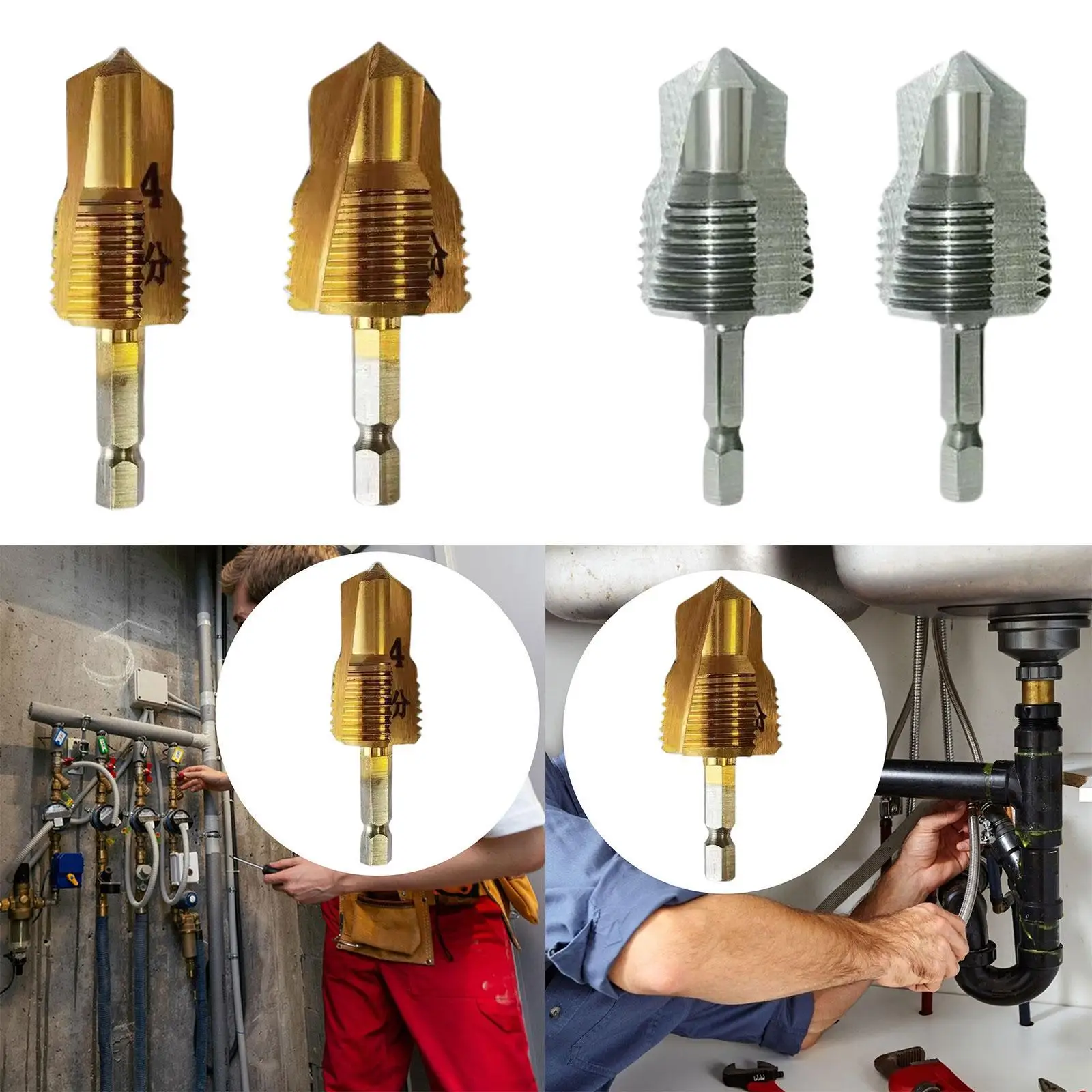 Water Pipe Repair Reamer Drill Quick Change Accessory Replace Expansion Tool