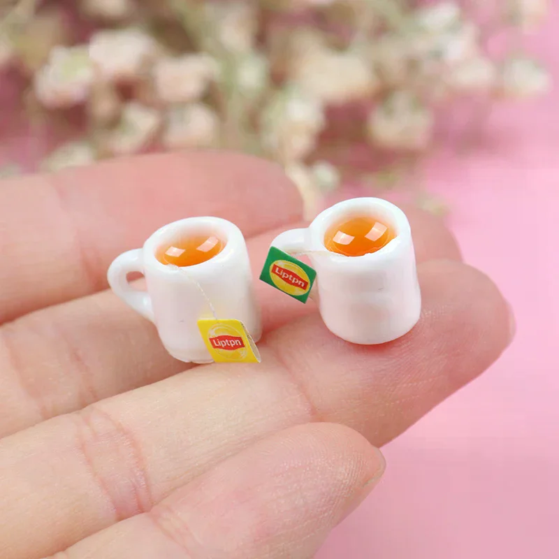 1 قطعة 1:12 دمية الراتنج كوب شاي صغير دمية مصغرة اكسسوارات أكواب لعبة #6