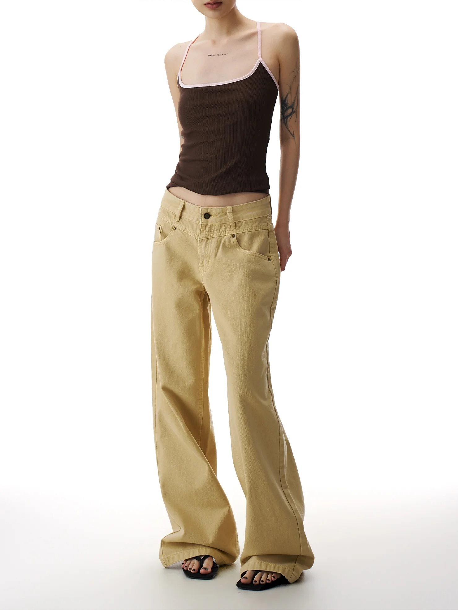 

Джинсы женские в американском стиле с низкой талией, прямые, цвета хаки, облегающие, повседневные, широкие, длинные брюки, весенние, из хлопкового денима