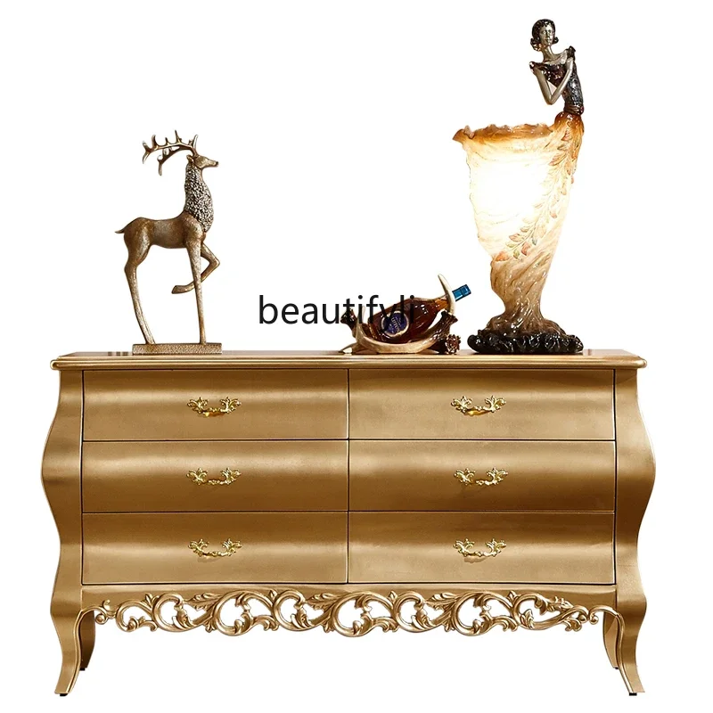 

ss25 Шкаф на крыльце в европейском стиле, шкафчик для гостиной, шкаф-перегородка для дома цвета шампанского, шкаф с украшением двери, французский стиль