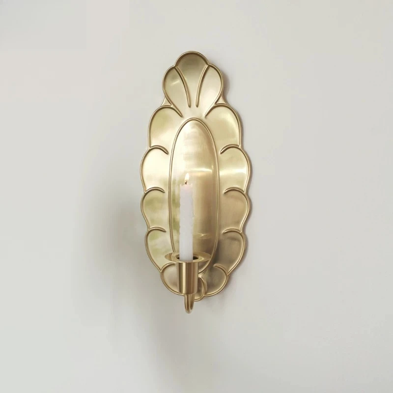 Vintage Candlestick Wall Decoration Nordic Living Room Background Corridor Bedroom Home French Antique Romantic Wall Ornament