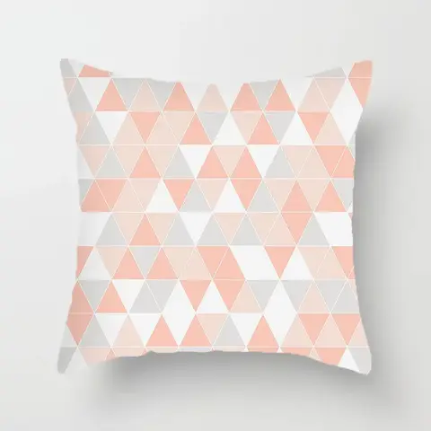 ज्यामितीय सरल गुलाबी प्रिंट तकिया केस कार्यालय सोफा कुशन कवर लक्जरी होम डेकोर कुशन कवर 6 best sales गुलाबी कुशन कवर - №2