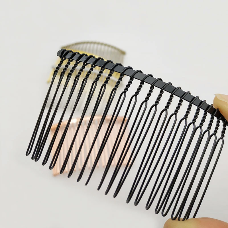 10Pcs/lot Silver Metal Hair Comb Base 12/15/20 Teeth for Diy Handmade Wedding Hair Combs Bridal Hair Accessories Jewelry Making