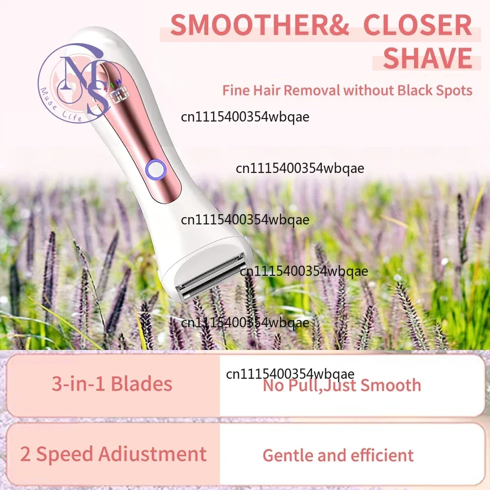 ZOCI-FOR- Portable Electric Epilator IPX7 Waterproof Wet Dry, Lady Shaver Bikini Trimmer for Leg Body Facial Hair Removal