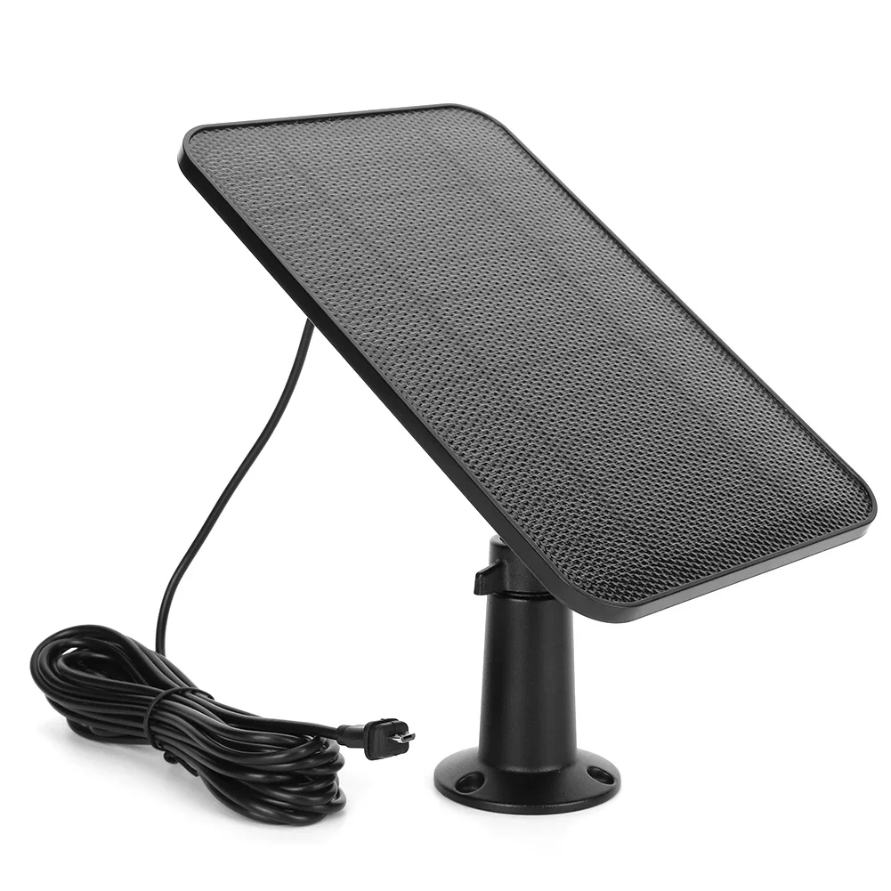 10W 5V Solar Battery Charger Waterproof Solar Power Bank Micro USB with Rubber Plug for Blink XT/XT2/Outdoor Camera(3rd Gen)