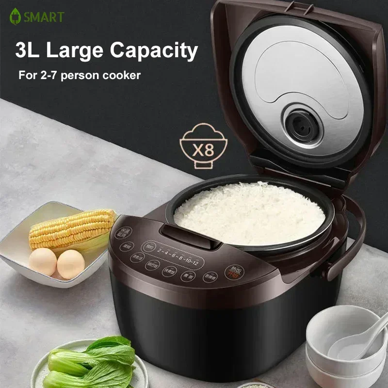 New 3L Multifunctional Portable Non - Stick Automatic Rice Cooker with Large Capacity.