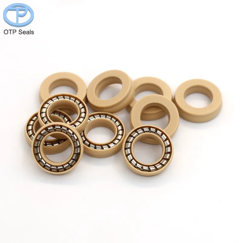 

Universal spring seal for hole shaft PTFE seals polytetrafluoroethylene Add polyphenylene ester H-Spring factory customized otp
