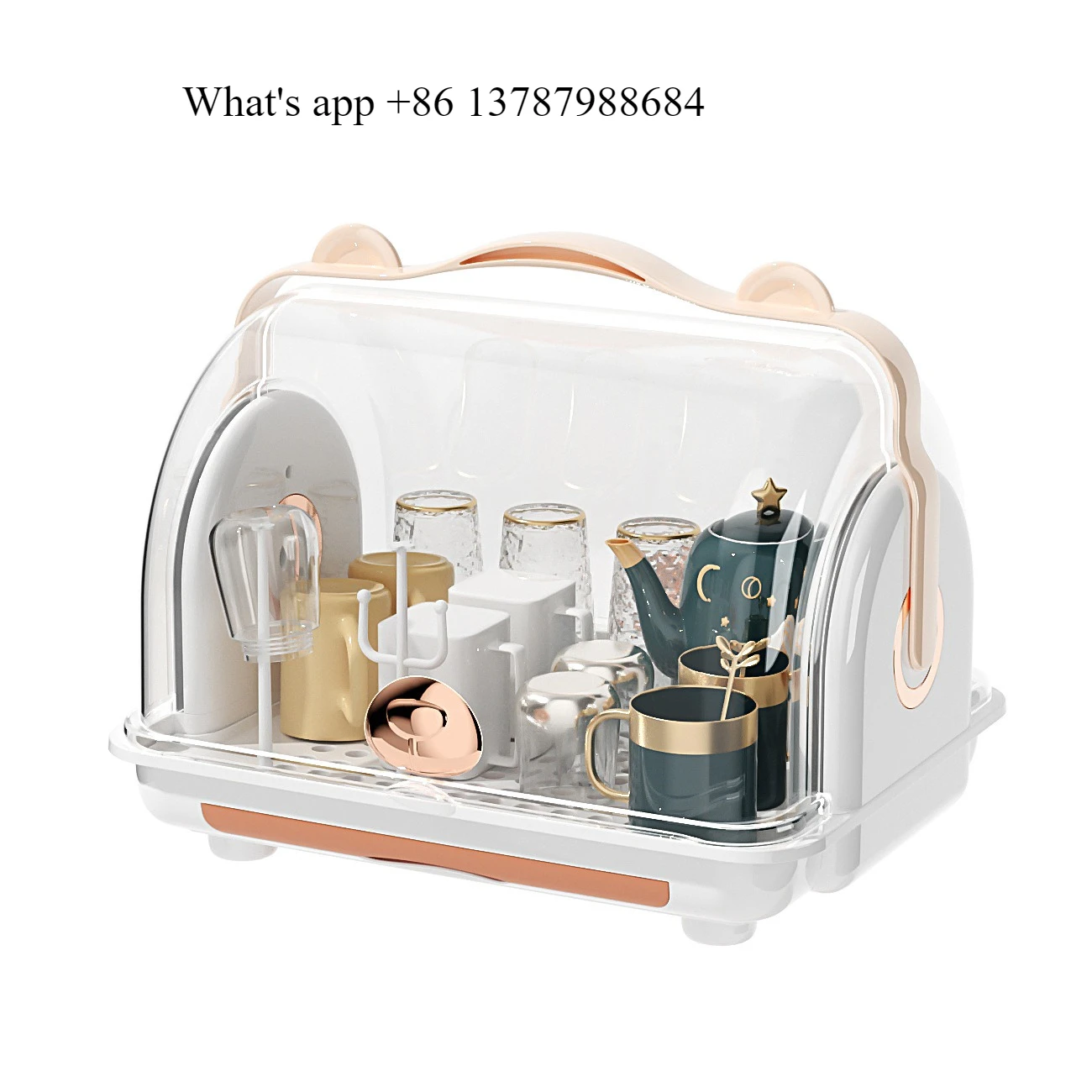 

Креативная настольная водонепроницаемая подставка для бутылок в форме кошачьих ушей, кухонный поддон для стаканов и чашек, органайзер для хранения