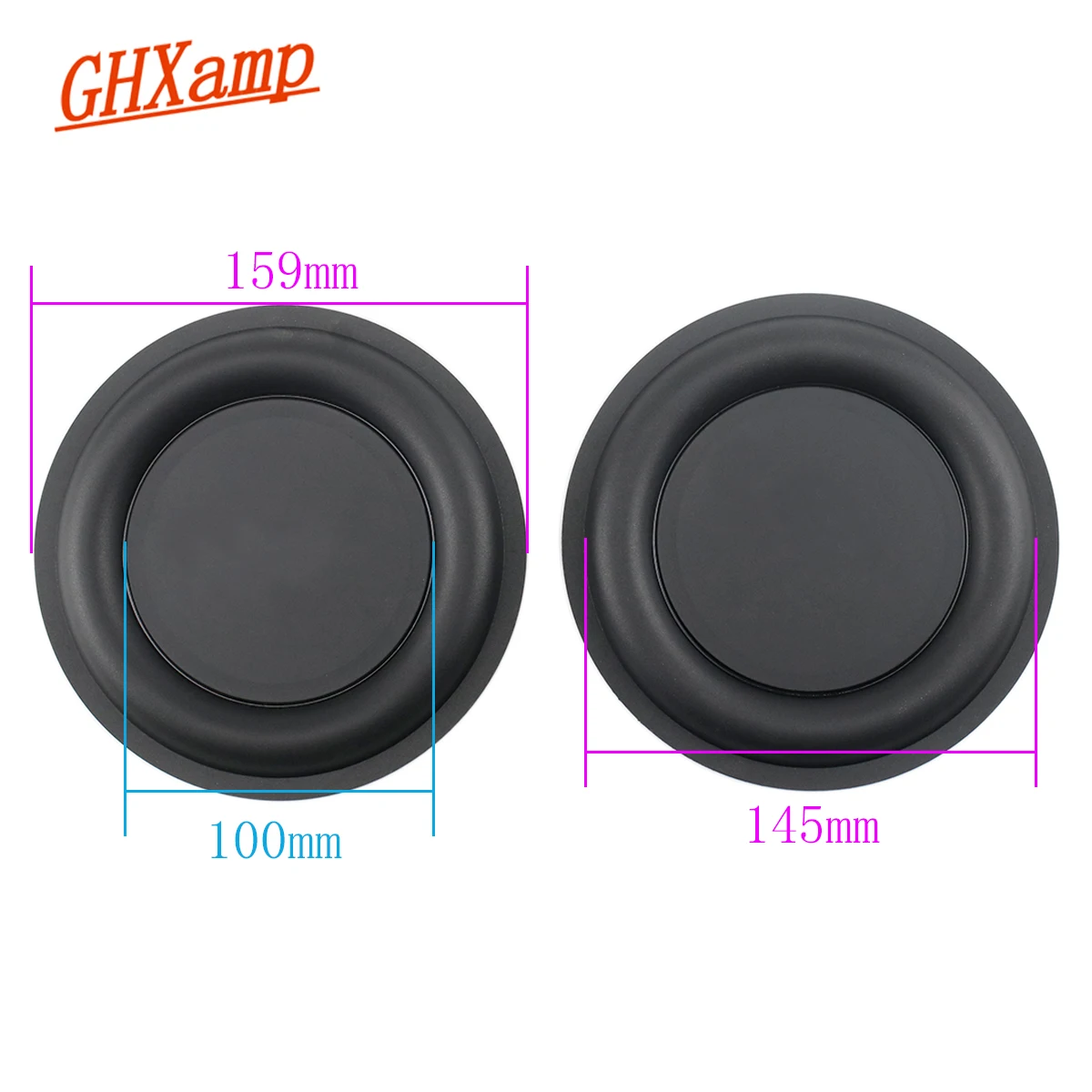GHXAMP 160mm 6.5 inch CD Pattern Bass Low-frequency Radiator Horn Partner High-end  2PCS