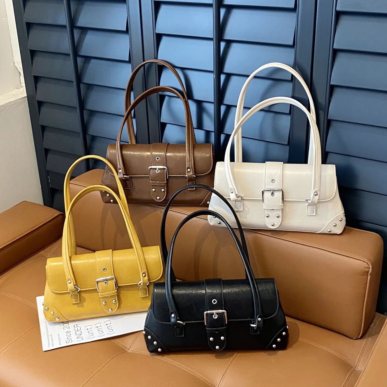 

PU Leather Shoulder Bags For Women 2025 Winter Y2K Trend Female Underarm Bag Lady Handbags And Purses Retro Tote Bag Clutches