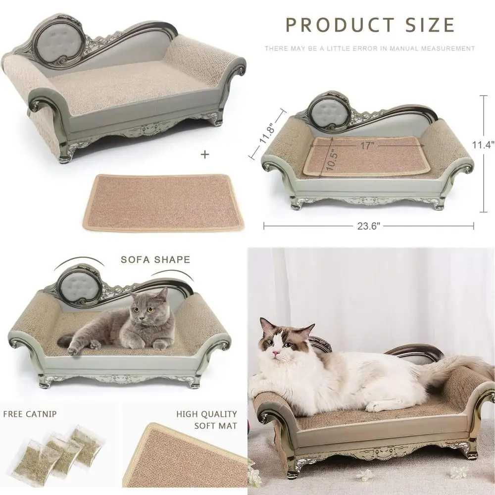 

SONGWAY Когтеточка для кошек Soa-кровать — когтеточка из гофрированного картона, роскошная кошачья кровать для отдыха, защита для urniture с текстурированным краем