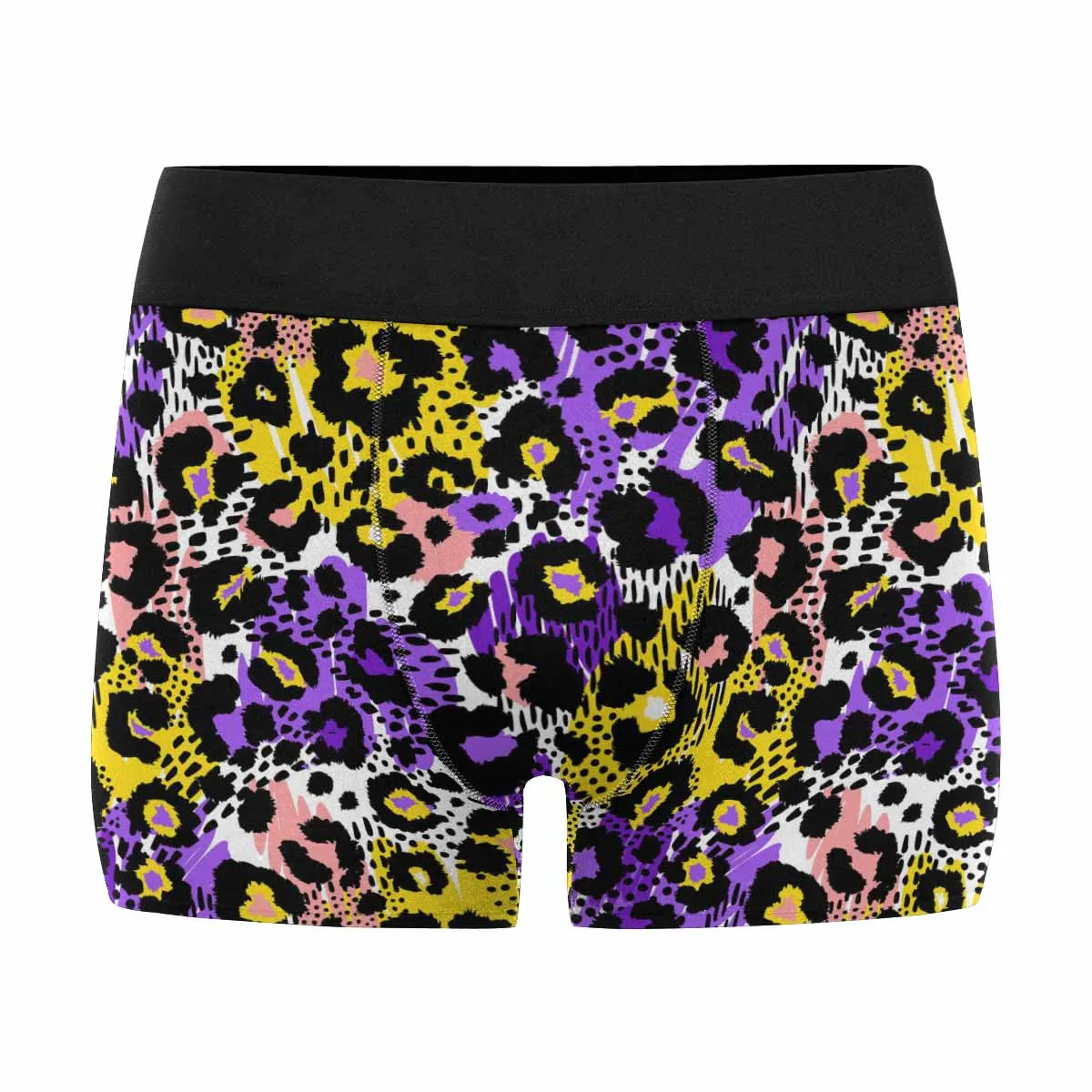 

Colorful Leopard Print Men's Oll-Over Print Boxer Brief, Underwear for Men Boyfriend Husband, Birthday and Valentine's Day gift