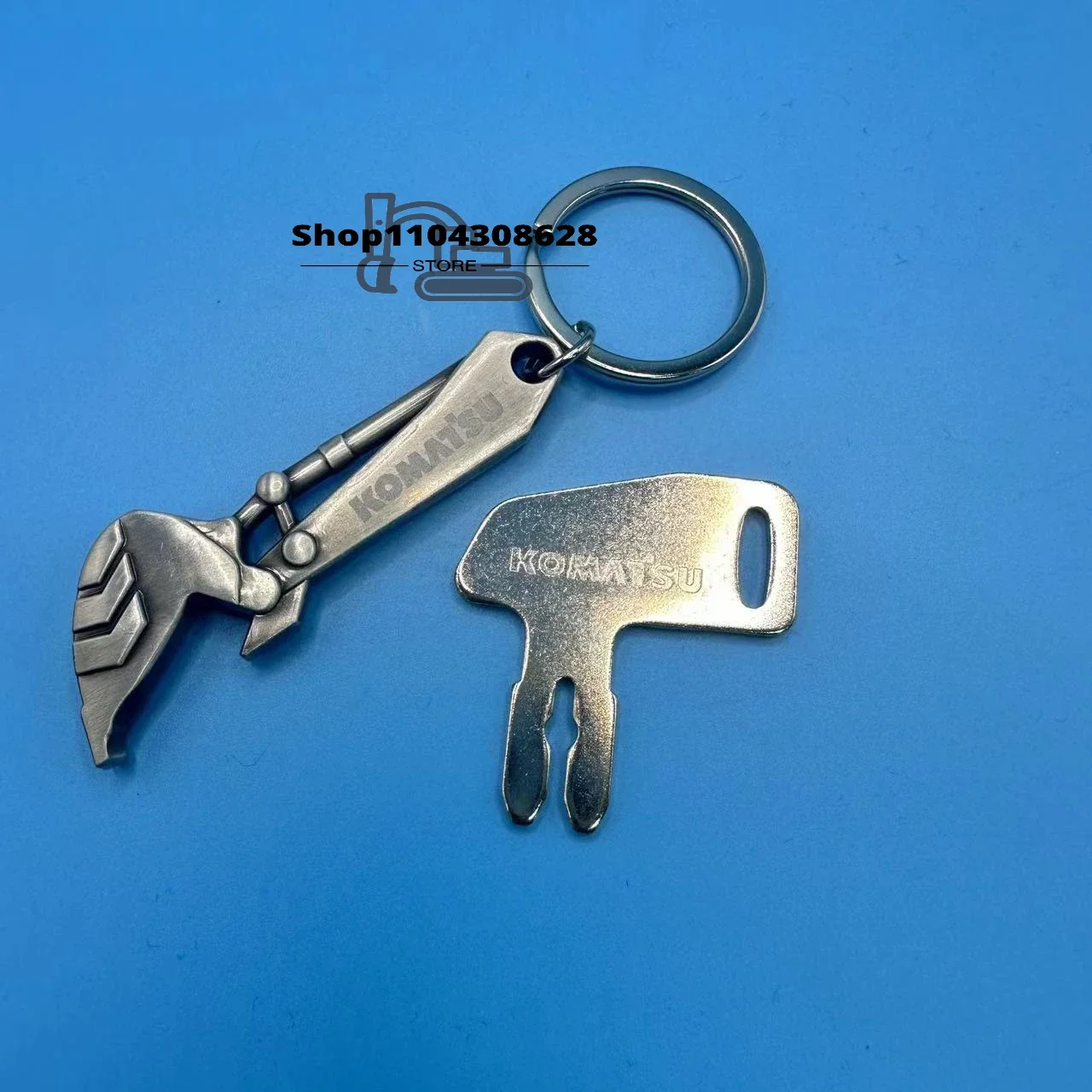 787 Ignition Switch Keys with Exquisite Key Chain for Komatsu Excavator Heavy Equipment opener for bottle Keychain F0001