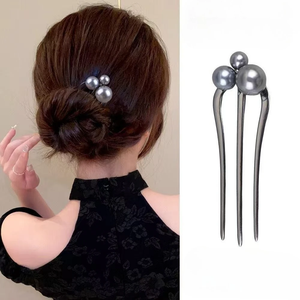 

Korean Metal U-Shaped Hair Stick for Women Girls Simple Fashion Pearl Hair Clip Pins Bun Maker Hairstyle Tools Hair Accessories