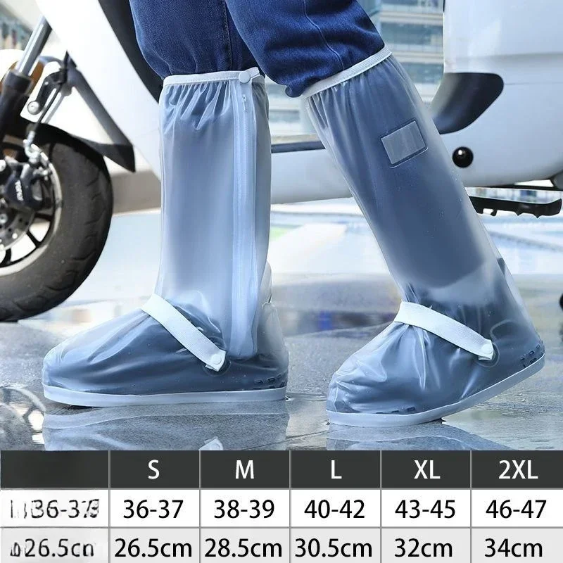 Obrázek 5: Vodotěsný bota kryty muži & ženy - zahuštěný protiskluzový high-top odolný proti dešti outdoorové bota chrániče 1 pár vodotěsný bota zakrýt