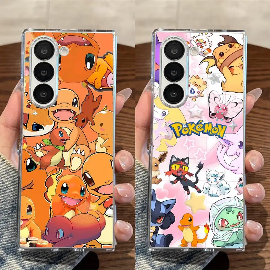 

Cartoon P-Pokemon Case for Samsung Galaxy Z Fold 7 6 5 4 3 ZFold6 ZFold7 ZFold3 ZFold5 ZFold4 Hard Phone Cover