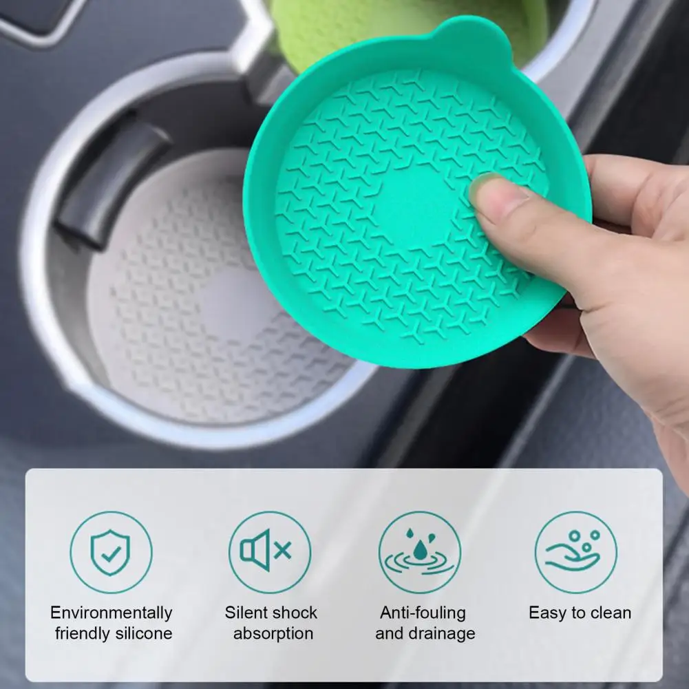 Silicone Cup Holder Coaster Silicone Car Cup Holder Coaster Set Anti-slip Universal Auto Console Beverage Pad Mat Heat Resistant