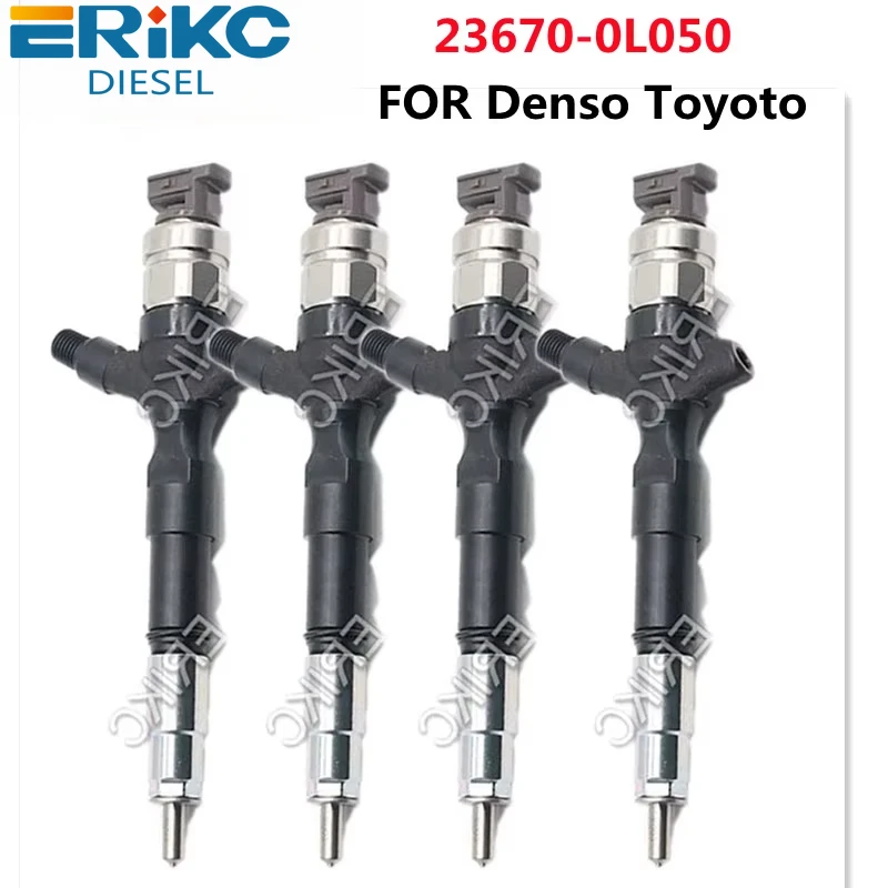 

ERIKC 4 PCS 236700L050 Common Rail Injector 23670-0L050 Diesel Auto Parts For Toyota Hilux 1KD/2KD/D4D